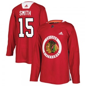 Youth Authentic Chicago Blackhawks Craig Smith Red Home Practice Official Adidas Jersey