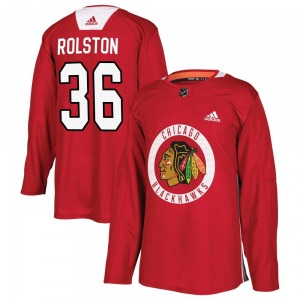 Youth Authentic Chicago Blackhawks Ryder Rolston Red Home Practice Official Adidas Jersey