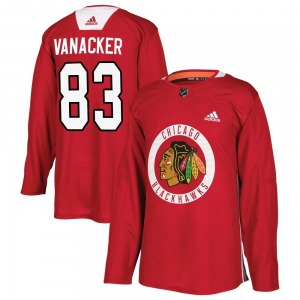 Youth Authentic Chicago Blackhawks Marek Vanacker Red Home Practice Official Adidas Jersey