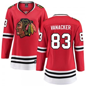 Women's Breakaway Chicago Blackhawks Marek Vanacker Red Home Official Fanatics Branded Jersey