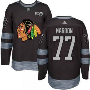 Adult Authentic Chicago Blackhawks Pat Maroon Black 1917-2017 100th Anniversary Official Jersey