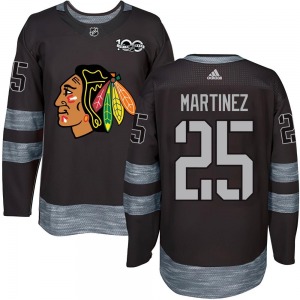 Adult Authentic Chicago Blackhawks Alec Martinez Black 1917-2017 100th Anniversary Official Jersey