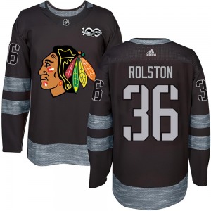 Adult Authentic Chicago Blackhawks Ryder Rolston Black 1917-2017 100th Anniversary Official Jersey